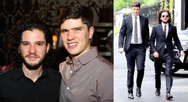 David Richard Harington's sons, Kit Harington and John Catesby Harington.
